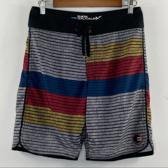 Billabong Platinum striped colorblock board shorts